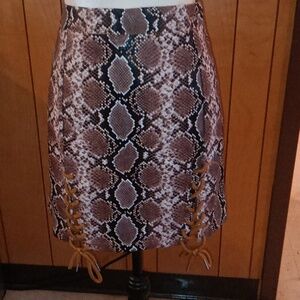 Snake skin skirt multi sizes med and large mini skirt
